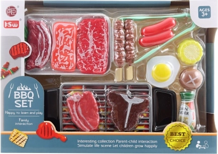 Set de barbacoa infantil con alimentos