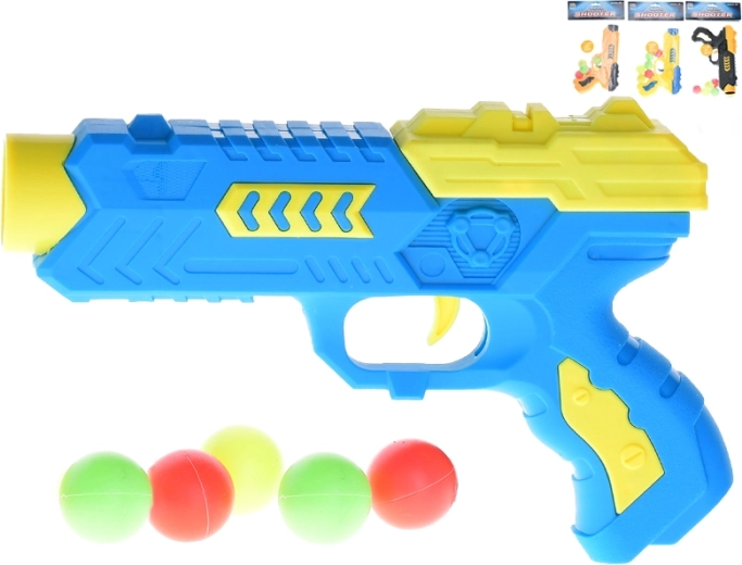 Pistola de bolitas de 22,5 cm con 6 balas