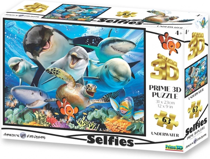 Puzle 3D Selfie submarino 63 piezas