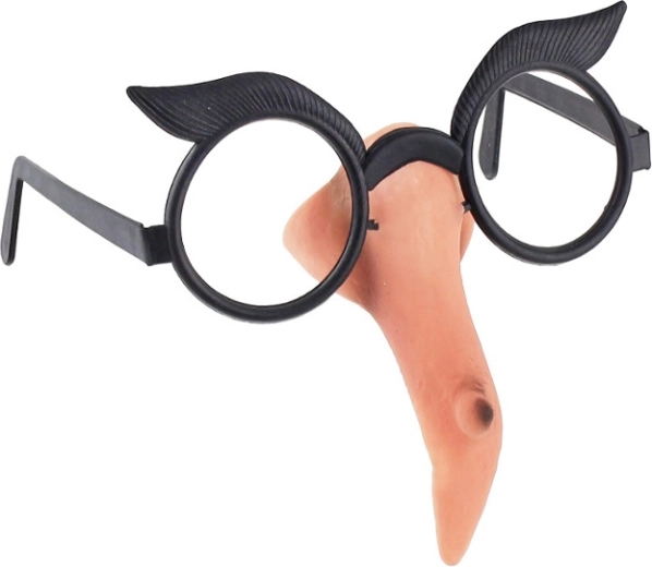 Gafas con nariz de la bruja Baba Yaga