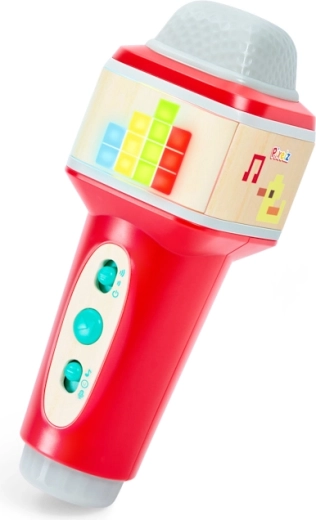 Micrófono Hape Pixelz Popstar con efectos de luz y sonido