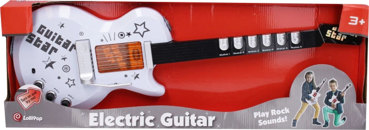 Guitarra eléctrica con efectos de luz y sonido de 70 cm