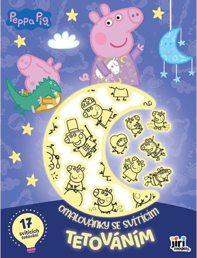 Libro para colorear con tatuaje luminoso Peppa Pig