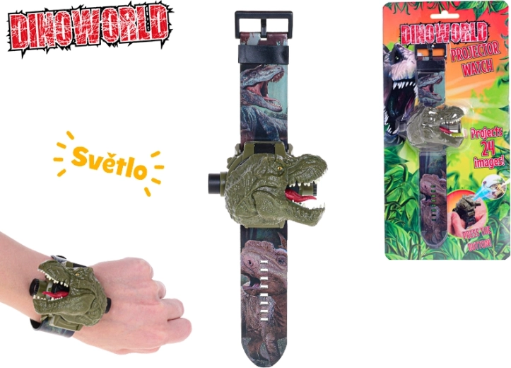 Reloj infantil con proyector Dinoworld con 24 dinosaurios