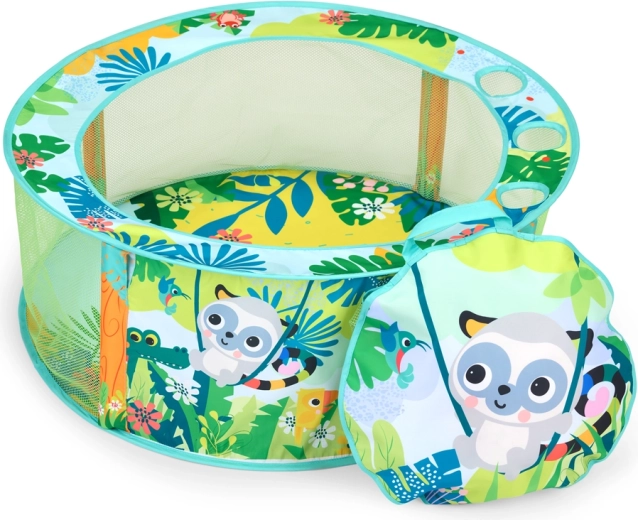 Bright Starts Piscina de juegos con bolas Rowdy Rainforest Stow & Go