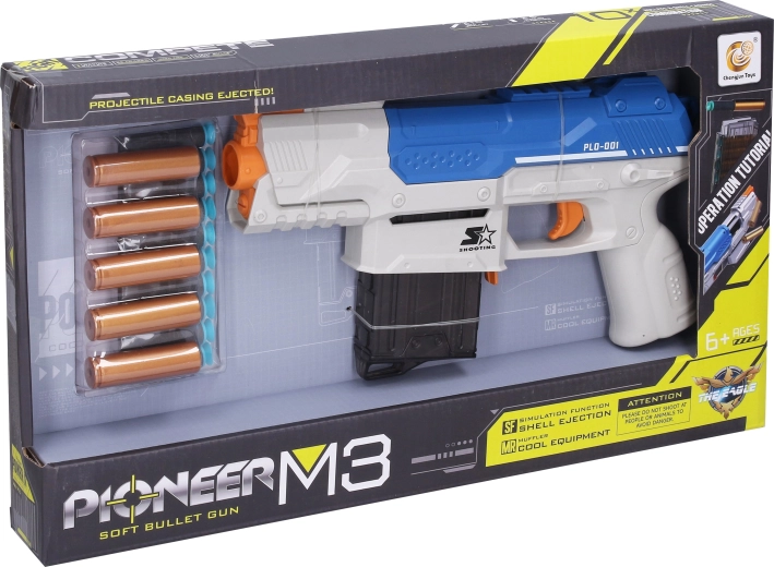 Rifle Pioneer M3 con dardos de espuma y cartuchos - 1 unidad