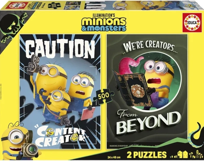 Educa puzzle Minions y monstruos 2×500 piezas