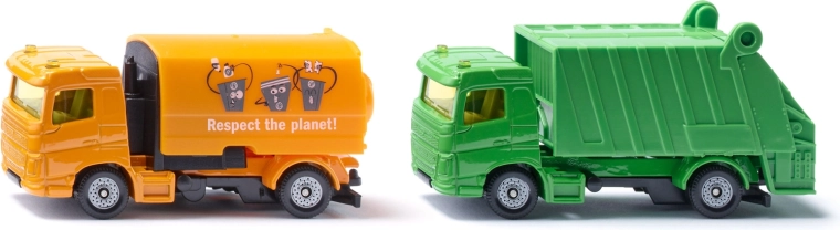 Set municipal Siku: camión barredora y camión de basura