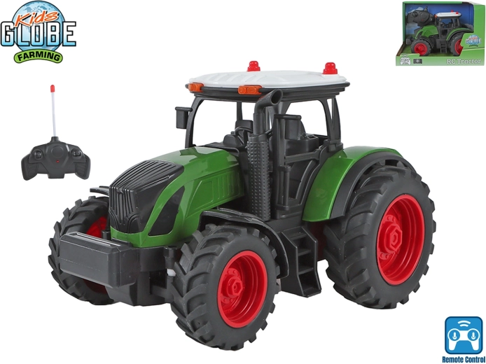 Kids Globe Farming tractor teledirigido para granja 2,4 GHz aprox. 20 cm