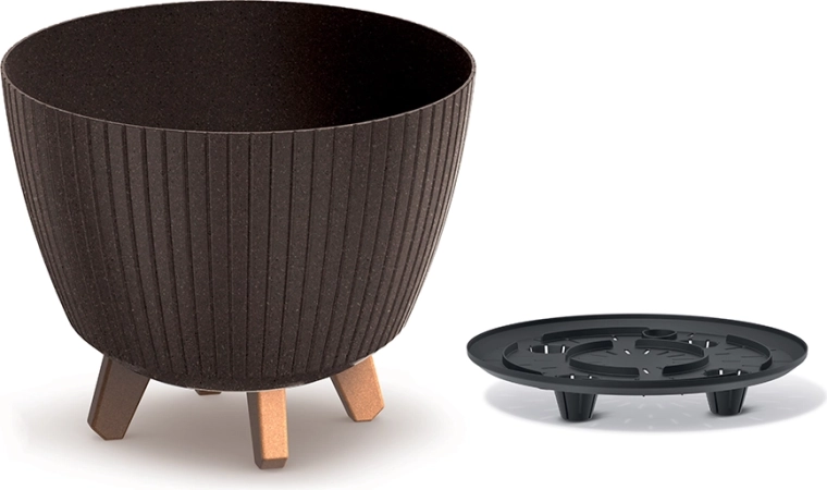 Macetero Lamia Eco Wood 28,8 cm – café
