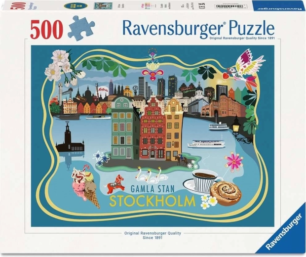 Puzzle Ravensburger Casco antiguo de Estocolmo 500 piezas
