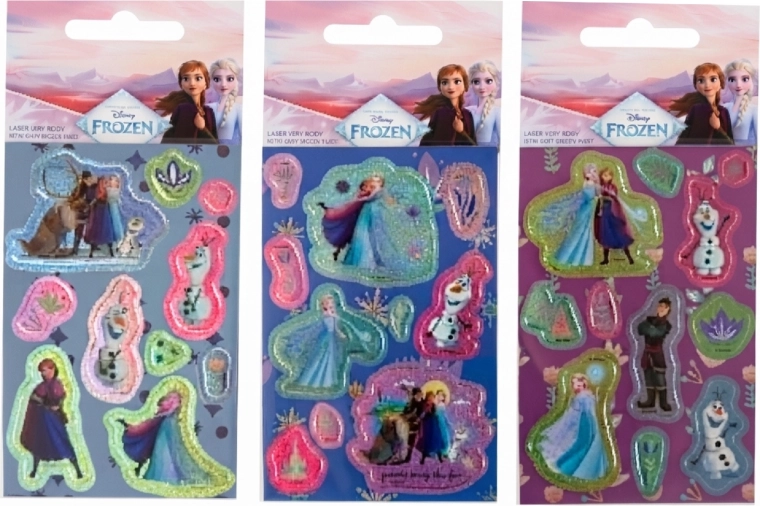 Set de pegatinas láser Frozen – Reino de Hielo (3 hojas)