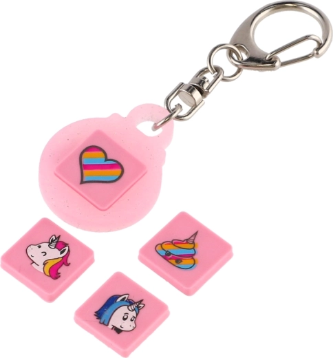 Llavero Pixie Crew Glitternox rosa con 4 multipíxeles