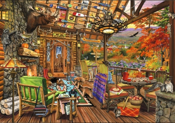 Puzzle BLUEBIRD Veranda Adirondack de 2000 piezas