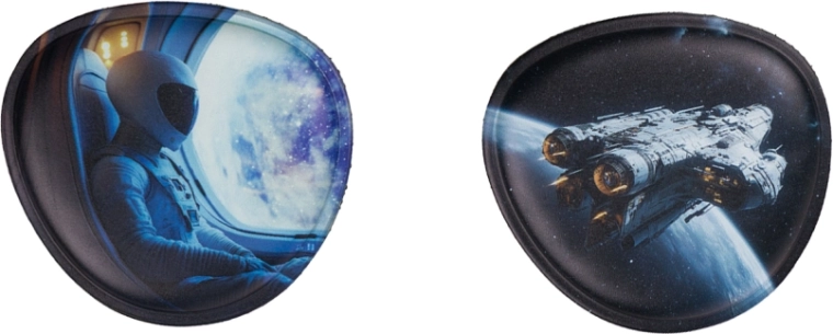 Insignias intercambiables BAAGL Baaglies – espacio, set de 2 uds