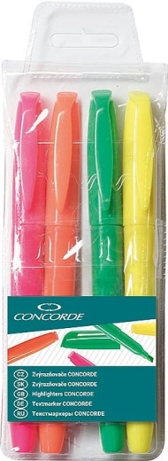 Juego de rotuladores resaltadores CONCORDE, 4 uds.
