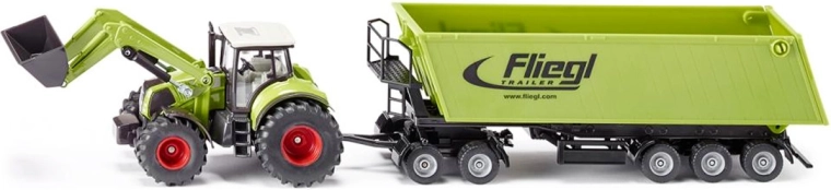 Siku Farmer tractor con cargador frontal y remolque volquete