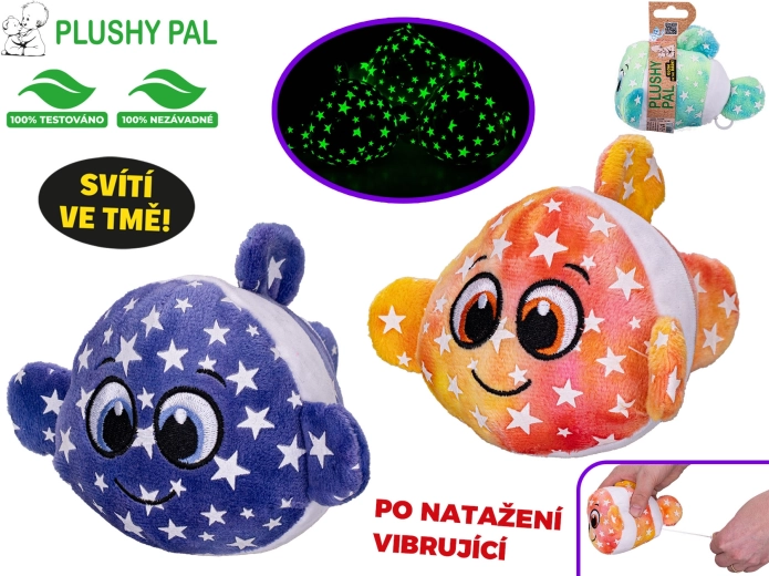 Pezcito de peluche con vibración y luz en la oscuridad 10 cm