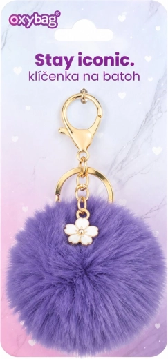 Llavero Fashion Oxybag con pompón rosa