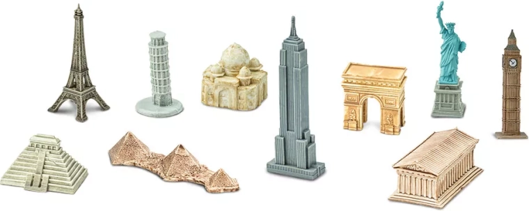 Safari Ltd. vuelta al mundo – set de mini réplicas de monumentos (48 uds)