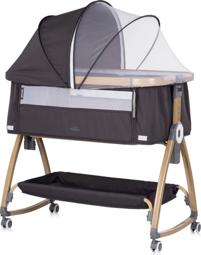 Chipolino cuna colecho Charisma 2 en 1 charcoal/wood