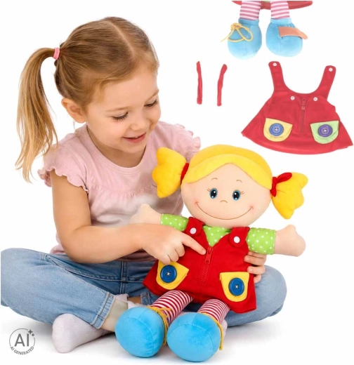 Muñeca educativa de trapo para vestir para niños