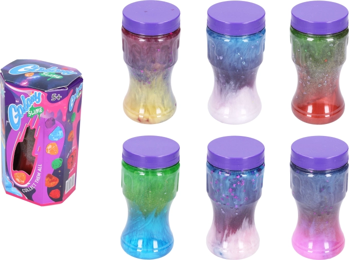 Galaxia moldeable de slime con purpurina 400 ml