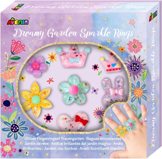 Anillos brillantes Jardín – set de 7 uds.