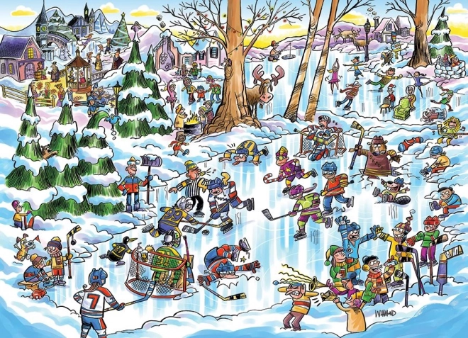 Puzzle DoodleTown: Ciudad de hockey - 1000 piezas