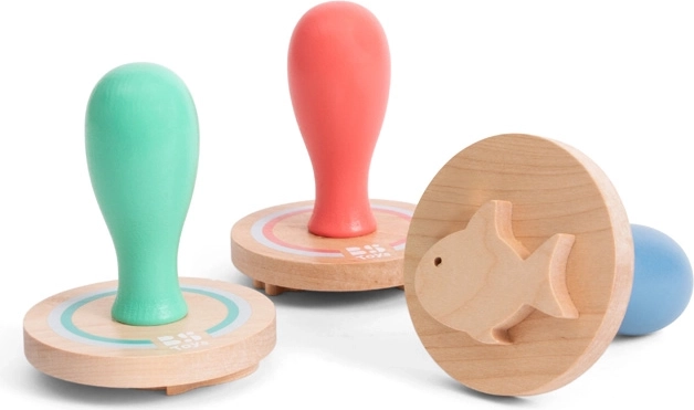 Sellos de madera para arena con motivos marinos - 3 unidades