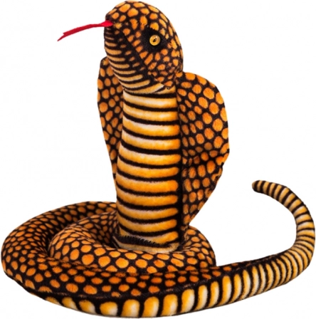 Serpiente de peluche: cobra real marrón 100 cm