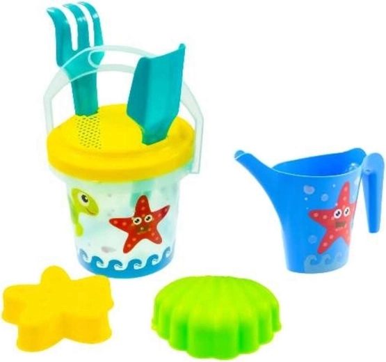 Mochtoys conjunto de arena y agua con cubo, tamiz y regadera - 1 unidad