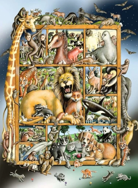 Puzzle Ravensburger Menagerie de animales XXL 100 piezas