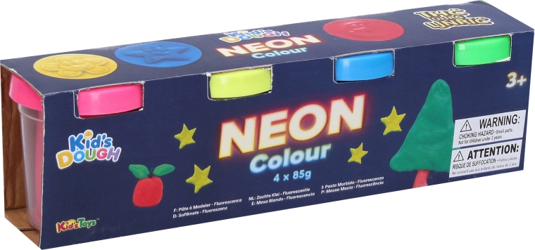 Plastilina neón 4 × 85 g