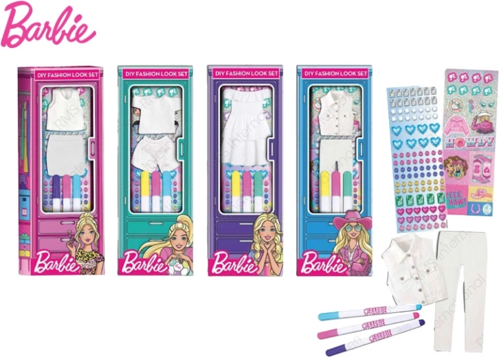 Accesorios de moda Barbie con rotuladores: set creativo en caja