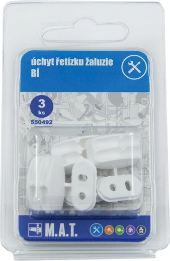 Soporte para cadena de persianas – blanco, set de 3 uds.