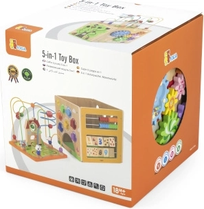 Caja de madera con actividades 5 en 1