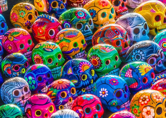 Puzzle Enjoy Calaveras de colores 1000 piezas