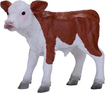 MOJO ternero Hereford – figura pintada a mano