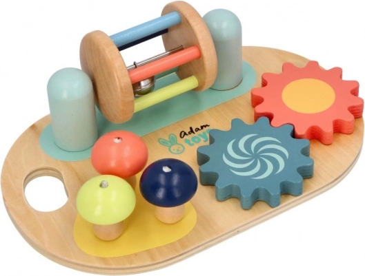 Tablero sensorial de actividades de madera Adam Toys