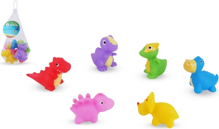 Animalitos – dinosaurios para el baño, set chirriante de 6 uds.