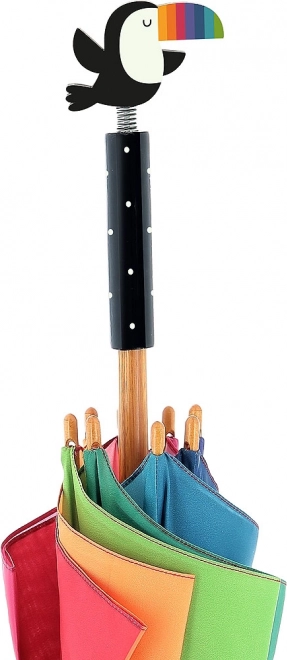 Paraguas infantil con tucán – diseño arcoíris Andy Westface