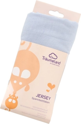 Träumeland sábana bajera de jersey 40 × 90 cm azul claro