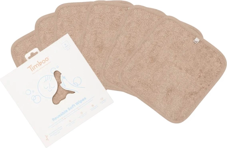 Timboo toallitas suaves reutilizables savannah sand (6 uds.)