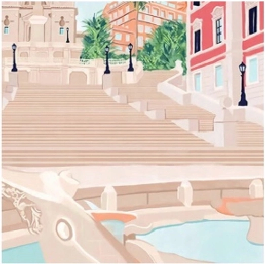 Pintura de diamantes Escaleras españolas 30 × 40 cm NORIMPEX