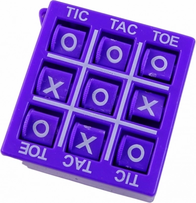 Juego de bolsillo tres en raya 4,5 cm – morado