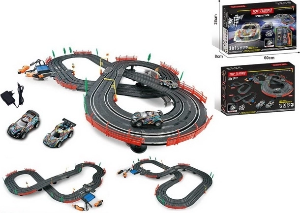 Pista eléctrica de coches 3 en 1, 12 V Madej