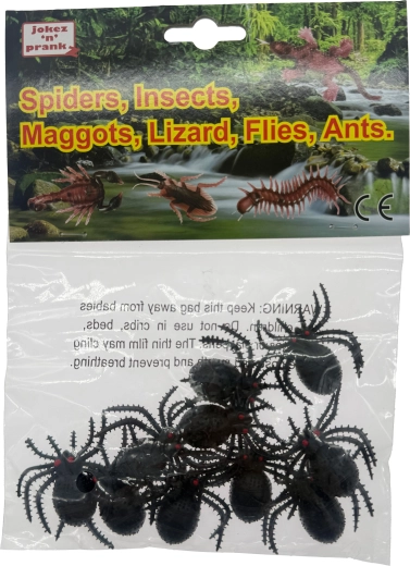 Arañas de plástico en red, 10 uds