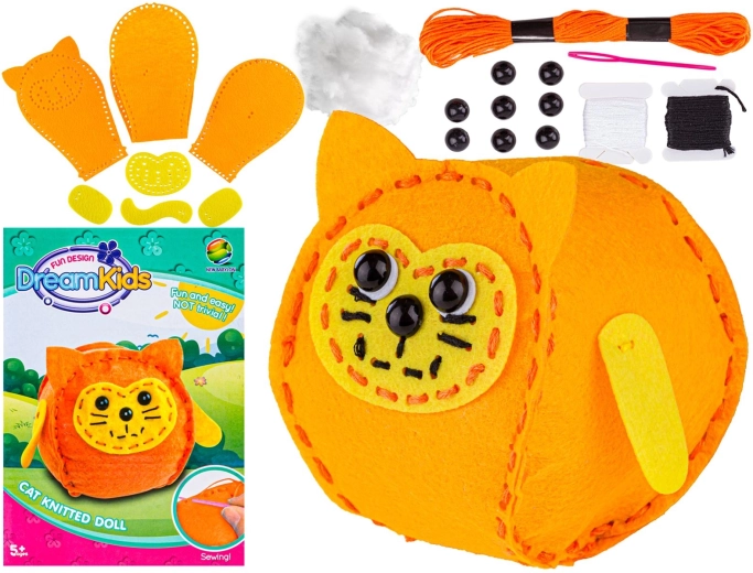 Kit creativo para coser un peluche: gatito