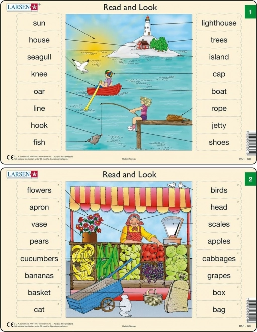 Puzzle LARSEN inglés – mar, 16 piezas